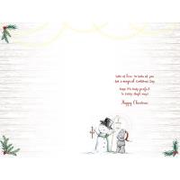 Mum & Dad Building Snowman Me to You Bear Christmas Card Extra Image 1 Preview